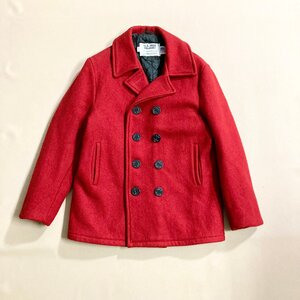 ★USA製 Schott U.S.740N PEA JACKET ショット ピーコート アウター レッド サイズ40 メンズ 秋冬 1.6kg★