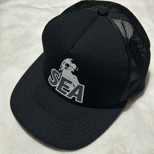 ヒステリックグラマー wind and sea キャップ ウィンダンシー hysteric glamor ブラック cap