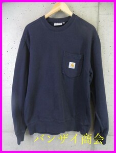 035c9◆人気です◆Carhartt カーハート 胸ポケット スエットトレーナー M/ワークジャケット/ワークシャツ/パーカー/デトロイト/ダック地