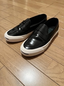 コンバース CONVERSE ジャックパーセル ローファー JACK PURCELL LOAFER RH スリッポン 23cm US4 黒 ブラック 本革 レザー レディース