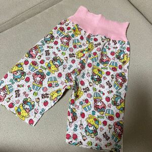 ◆Hello kitty 子供服 サイズ95 キティちゃん ハーフパンツ ベビー服 パンツ ショートパンツ パジャマ ルームウェア 寝巻 部屋着