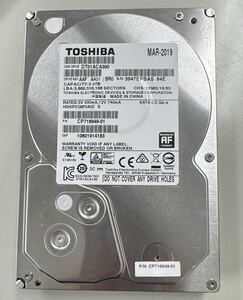 送料無料　TOSHIBA　HDD DT01ACA300 3TB 3.5インチ 使用861時間