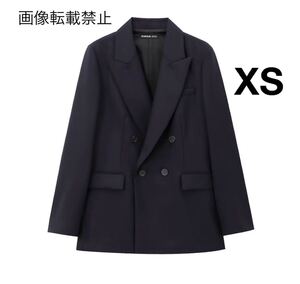 vintage ヴィンテージ レトロ ダブル テーラードジャケット ブレザー アウター XSサイズ レディース★ZARA 好きな方に★秋冬新作 新品★