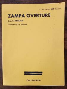 送料無料 吹奏楽楽譜 L.J.F.エロール：歌劇「ザンパ」序曲 V.F. サフラネク編 試聴可 スコア・パート譜セット