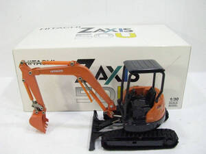 ★ビンテージ★HITACHI 日立建機 ZAXIS 50U 1/30 4-Pillar Canopy Version 模型 ミニカー ユンボ バックホー ショベル