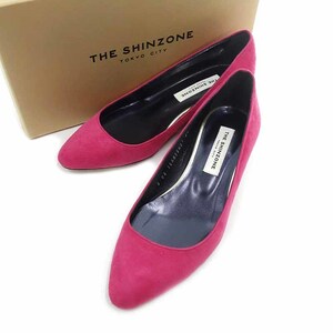 【特別価格】/THE SHINZONE BLOCK HEEL PUMPS スウェード レザ－ ヒール シューズ