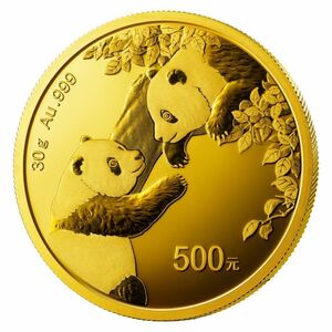 [保証書・カプセル付き] 2023年 (新品) 中国「パンダ」純金 30グラム 金貨