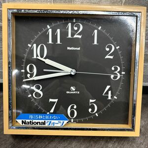「ジャンク」　昭和レトロNationalナショナルクォーツ時計　壁掛け時計　　　A-142