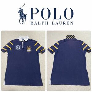 POLO ralph lauren ロゴ 袖切替 ボーダー 半袖 ポロシャツ GOLF ラガーシャツ RRL POLO SPORT S RLX