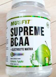 MUSFIT マスフィット supreme BCAA エレクトロライトマトリックスパウダーグリーンアップル90サービング 1.26 kg Musfit