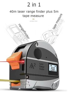 CHQ1434 #40mのレーザー巻尺　レーザールーレットメトロ測定　テープ測定　デジタル電子ルーレット定規　木工ツール　メジャー40m