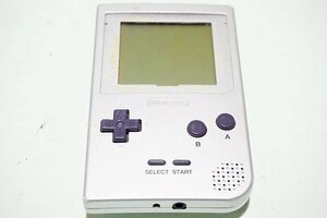 【質Banana】ジャンク品!! Nintendo/任天堂 MGB-001 GAMEBOY/ゲームボーイポケット シルバー 部品取りに 現状品 ♪