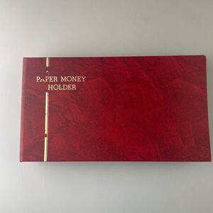 Paper money holder 紙幣ホルダー 紙幣コレクション帳 切手シートホルダー 30ページ間紙付き 追加式