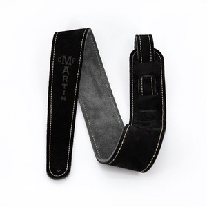 マーチン ストラップ アコギ MARTIN 18A0016 SUEDE STRAP BLK ギターストラップ スエードストラップ レザーストラップ 革