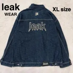 leak WEAR リークウェア デニム ジャケット B系 刺繍ロゴ XL