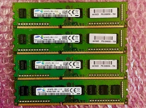 W142☆ SAMSUNG DDR3L PC3L-12800U-11-13-A1 4GB×4 計16GB デスクトップ用メモリ Memory メモリー 動作確認済み 