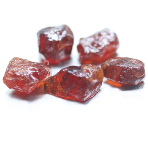 【世界の原石:スぺサルタイト 5個組 29.60ct:7088】非加熱 ナミビア産 ガーネット Natural Spessartite Garnet Rough 鉱物 Namibia