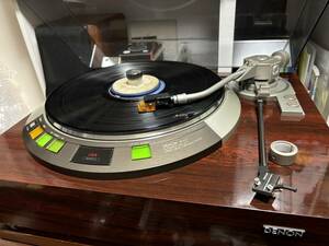 ★★　名機中の名機　DENON DP-67L　⑦　アーム2本　錘2個　クォーツ　セミオート　修理後基本動作確認済み　美品?　used　★★