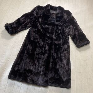 4031☆ pierre balmain ミンクコート 超ロングコート 高級品 ラグジュアリー レディース アメリカ製 DARK RANCH MINK BLACK CRYSTAL