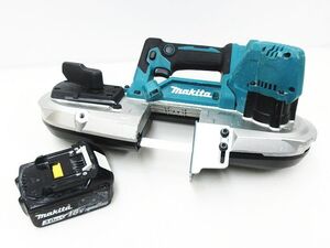 ■ 簡易動作のみ確認 ジャンク makita マキタ 充電式 ポータブルバンドソー PB183D 18V 3.0Ah純正バッテリー1個付き 電動工具 ★2716