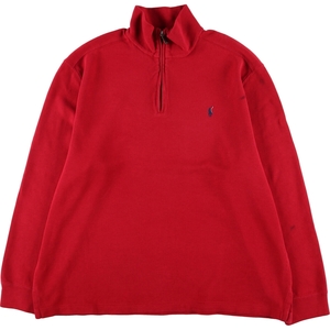 古着 ラルフローレン Ralph Lauren POLO by Ralph Lauren コットンニットハーフジップセーター メンズXXL /eaa394599