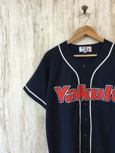 434☆【プロ野球 東京 ヤクルトスワローズ ユニフォーム】Tokyo Yakult Swallows FREE 紺