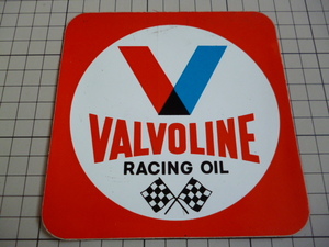 70s VALVOLINE RACING OIL ステッカー (赤/127×127ｍｍ) 70年代 バルボリン レーシング オイル