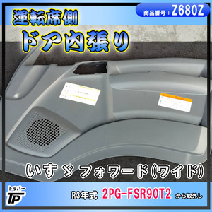 いすゞ フォワード ワイド 運転席側 ドア 内張 R3年式 2PG-FSR90T2 取外し 内装