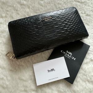 【美品】 206 COACH コーチ ラウンドファスナー長財布