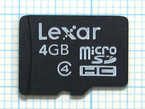 ★Lexar micro SDHC メモリーカード ４GB 中古★送料８５円・１８５円