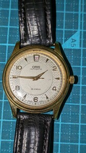 ORIS オリス SA7445 自動巻き腕時計 デイト 裏側スケルトン 25JEWELS 25石　中古品