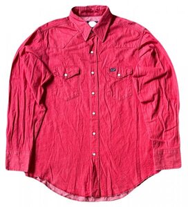 美品 USA製 Wrangler ラングラー 70127RD デニム? 長袖 ウエスタン シャツ / ビンテージ