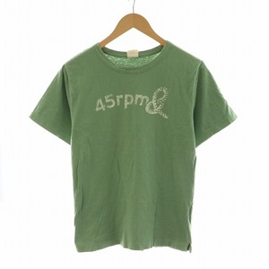 フォーティーファイブアールピーエム 45R 45rpm Tシャツ カットソー 半袖 ロゴプリント 3 L 緑 グリーン /NQ メンズ