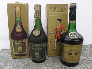 91 古酒 未開栓 ヘネシー Hennessy CAMUS カミュ 2本 まとめて / コニャック ウイスキー