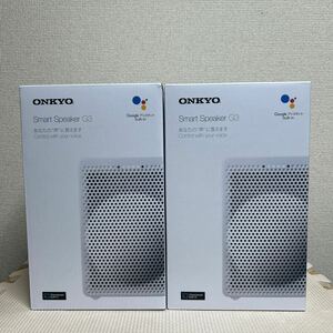 希少 新品 オンキヨー ONKYO スマートスピーカー VC-GX30 W ホワイト [Bluetooth対応] 2個セット まとめ売り