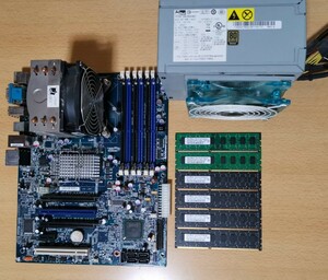 xeon w3690（i7 3770、990x相当） マザーボード、電源、RAM24GB（DDR3 4GB×6枚）、第一世代最強CPU