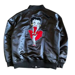 16SS Supreme Betty Boop Satin Club Jacket ベティ サテン ブルゾン 黒