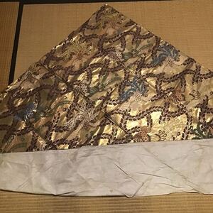 金襴 打敷 敷物 金絲 送料一律600円 仏具 仏教美術　寺物 寺社仏閣 刺繍 古裂 古代裂 古布 着物 仏壇 経机 金襴打敷 鳳凰 シルク 正絹