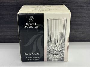 G392-X3-70704 ROYAL DOULTON ロイヤルドルトン Roma Crystal タンブラー 24％リードクリスタル 現状品①