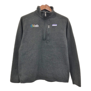 patagonia パタゴニア ハーフジップ ベターセーター フリースジャケット アウトドア 企業ロゴ ブラック (メンズ M) 中古 古着 Q9028