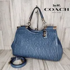 30 COACH コーチ　がま口　2WAY ハンドバッグ　ショルダーバッグ