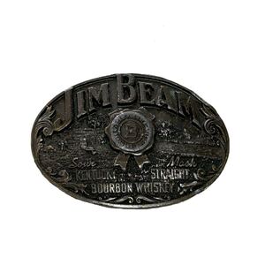 希少 90s USA製 JIM BEAM ジムビーム 限定 ベルト バックル ヴィンテージ ウイスキー 酒 ハイボール