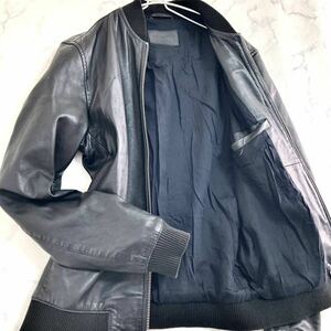 ALLSAINTS 本革 ライダースジャケット コート ブルゾン レザージャケット メンズ サイズL/ブラック 黒