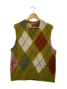 Supreme◆Brushed Argyle Zip Up Vest/ニットベスト(厚手)/S/ポリエステル/KHK