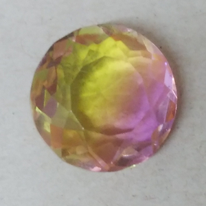 [9.66 ct] バイカラー 合成トルマリン ラウンドカット ルース 宝石 ジュエリー