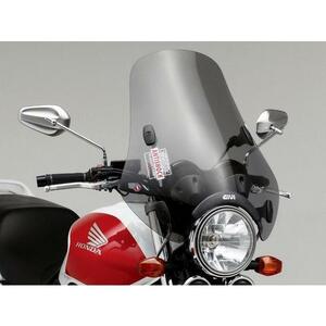 未使用★送料込★GIVI ジビ バイク用 スクリーン 汎用(フォーク/バーハンドルクランプ) セミスモーク A620 大型ウインドスクリーン 93960