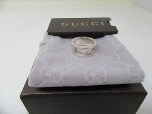 ◆GUCCI　グッチ　ブランデットG　リング　指輪　Ag925　10号　箱付き　中古◆10596★