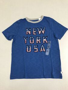 ■ＧＡＰ■新品■110■ギャップ■星条旗■ブルー■Ｔシャツ■USAロゴ■ＮＥＷＹＯＲＫ■21■1-1