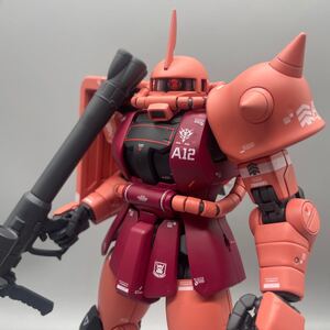 塗装済 MG シャア専用 ザクⅡ ver.2.0 機動戦士ガンダム ガンプラ モノアイ 改造 改修 バンダイ プレバン 完成品 全塗装 水転写式 デカール