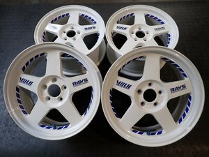 RK2201【送料無料16インチ】4本 RAYS レイズ VOLK RACING ボルクレーシング TE-37 中古ホイール ●16×7J 100/5H ET48●